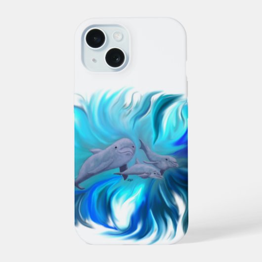 ドルフィンスクールで iPhone 15ケース (裏面)