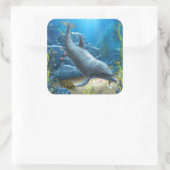 ドルフィンステッカーの世界 スクエアシール (バッグ)