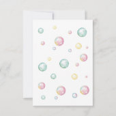 ドルフィンスプライススプラッシュガール誕生日招待状 ノートカード (裏面)