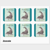 ドルフィンスプラッシュのまわりにありがとう スクエアシール (シート)