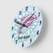 ドルフィンスプラッシュ ラウンド壁時計 (傾斜)