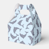 ドルフィンズインザシーパターン子供の誕生日パーティー フェイバーボックス (裏面サイド)