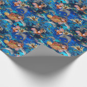 ドルフィンズイントロピカルサンゴ礁 ラッピングペーパー (角)