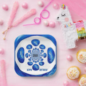 ドルフィンズシーブルー誕生日 パーソナライズされた ペーパープレート (パーティー)