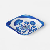 ドルフィンズシーブルー誕生日 パーソナライズされた ペーパープレート (傾斜あり)