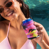 ドルフィンズトロピカルパラダイスパーソナライズされた 缶クーラー