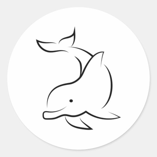 ドルフィンズドルフィンシーアニマル海水贈与アイディア ラウンドシール (正面)