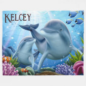 ドルフィンズフリースブランケット フリースブランケット (正面(横))