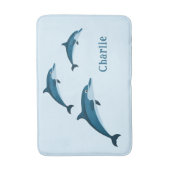 ドルフィンズブルーかわいいバスマット バスマット (正面縦)