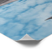 ドルフィンズブルースカイホワイトクラウドファンタジーアート ポスター (角)