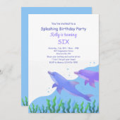 ドルフィンズ誕生日パーティー 招待状 (正面/裏面)