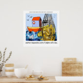 ドルフィンセーフトゥバおもしろいポスター ポスター (キッチン)