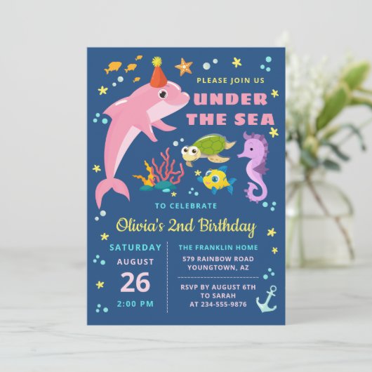 ドルフィンタートルシーホースザシー誕生日 招待状 (スタンド正面)