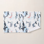 ドルフィンテーマパーティーキッズ水の色スケッチ バスタオルセット (ハンドタオル)