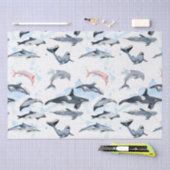 ドルフィンテーマパーティーキッズ水の色スケッチ 薄葉紙 (クラフト)