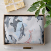 ドルフィンテーマパーティーキッズ水の色スケッチ 薄葉紙 (ギフト)