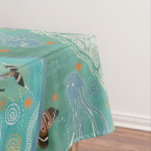 ドルフィンドレミングアボリジナルアートテーブルクロス テーブルクロス (インサイチュ)