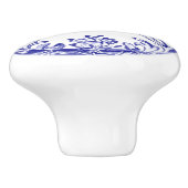 ドルフィンネイビーブルーとホワイトシー海右向き セラミックノブ (側面)