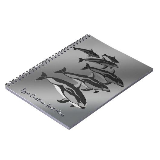 ドルフィンノートパーソナライズされたドルフィンアートジャーナル ノートブック (左側)