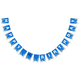 ドルフィンハッピーバースデープールパーティーバンティングフラグ バンティングフラッグ