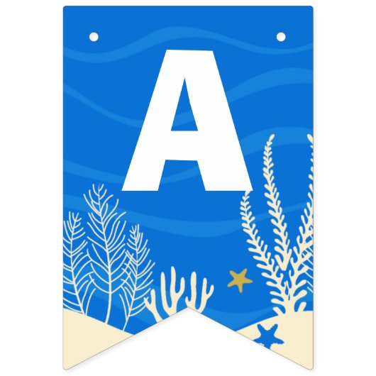 ドルフィンハッピーバースデープールパーティーバンティングフラグ バンティングフラッグ (第2の旗)