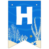 ドルフィンハッピーバースデープールパーティーバンティングフラグ バンティングフラッグ (第1の旗)