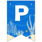 ドルフィンハッピーバースデープールパーティーバンティングフラグ バンティングフラッグ (第3の旗)