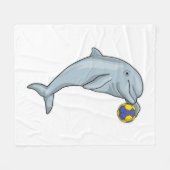 ドルフィンハンドボール選手ハンドボール フリースブランケット (正面(横))