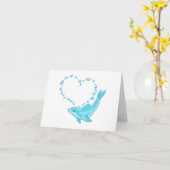 ドルフィンハート空白のカード カード (黄色い花)