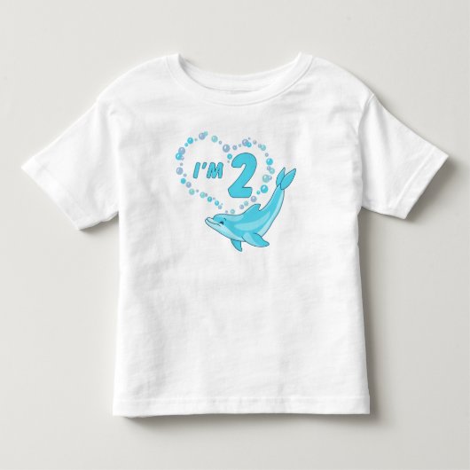 ドルフィンハート2nd誕生日 トドラーTシャツ (正面)