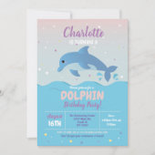 ドルフィンバースデーパーティビーチガールズ海 招待状 (正面)