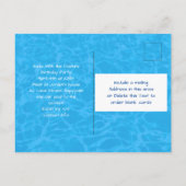 ドルフィンバースデーパーティー招待郵便カード ポストカード (裏面)