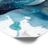 ドルフィンバースト水彩及びデジタル ポスター (コーナー)