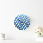 ドルフィンパターン ラウンド壁時計 (ホーム)