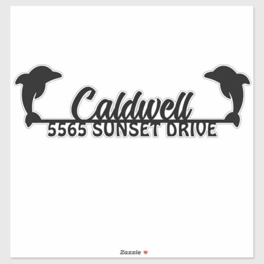 ドルフィンパーソナライズされたアドレスメールボックスのステッカー シール (シート)