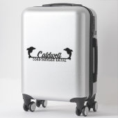 ドルフィンパーソナライズされたアドレスメールボックスのステッカー シール (スーツケース)