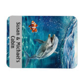 ドルフィンパーソナライズされた海海 マグネット (横)