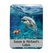ドルフィンパーソナライズされた海海 マグネット (縦)