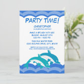 ドルフィンパーティー時間誕生日 招待状 (スタンド正面)