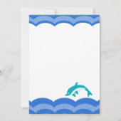 ドルフィンパーティー時間誕生日 招待状 (裏面)