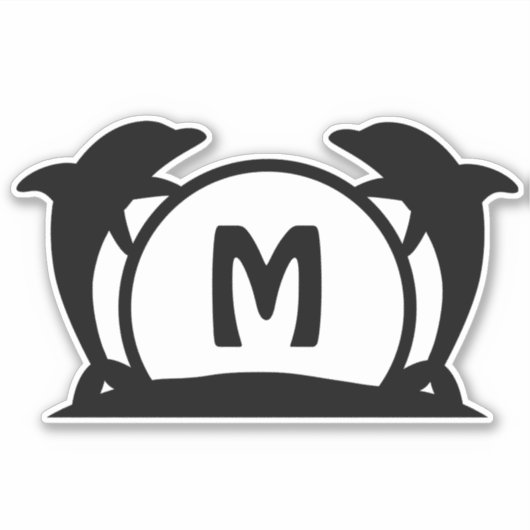 ドルフィンビーチフロントメールボックスアドレスステッカー シール (正面)