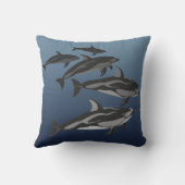 ドルフィンピローホワイトサイドドルフィン装飾用クッション クッション (裏面)