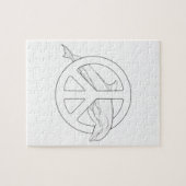 ドルフィンピースサインアダルトカラーリングパズル ジグソーパズル (横)