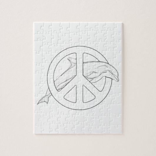 ドルフィンピースサインアダルトカラーリングパズル ジグソーパズル (縦)