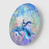 ドルフィンファミリーウォールクロック ラージ壁時計 (傾斜)