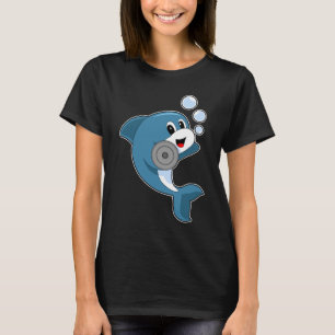 ドルフィンフィットネスダンベルスポーツ Tシャツ
