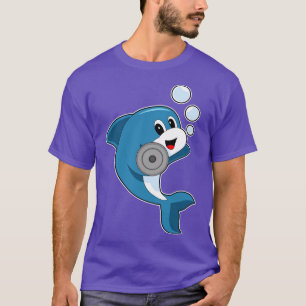 ドルフィンフィットネスダンベルスポーツ Tシャツ