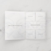 ドルフィンフォイル結婚たった今結婚しましたの写真コラージュ 箔グリーティングカード (内側レイダウン)