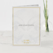 ドルフィンフォイル結婚たった今結婚しましたの写真コラージュ 箔グリーティングカード (正面)