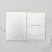 ドルフィンフォイル結婚たった今結婚しましたの写真コラージュ 箔グリーティングカード (外側レイダウン)